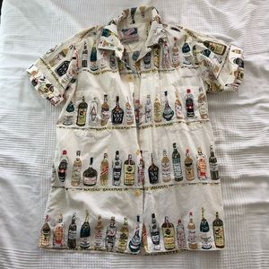 Vintage Booze Tiki Button-up